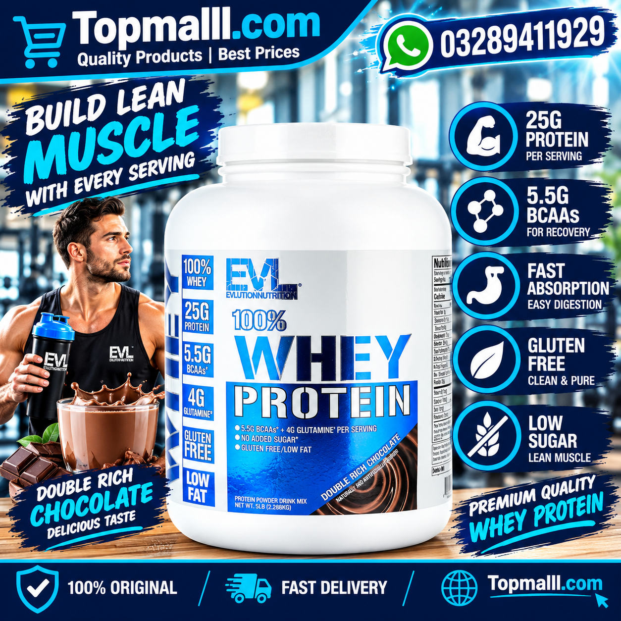 Protein Powder 25g - Evlution Nutrition 100% Whey In Pakistan