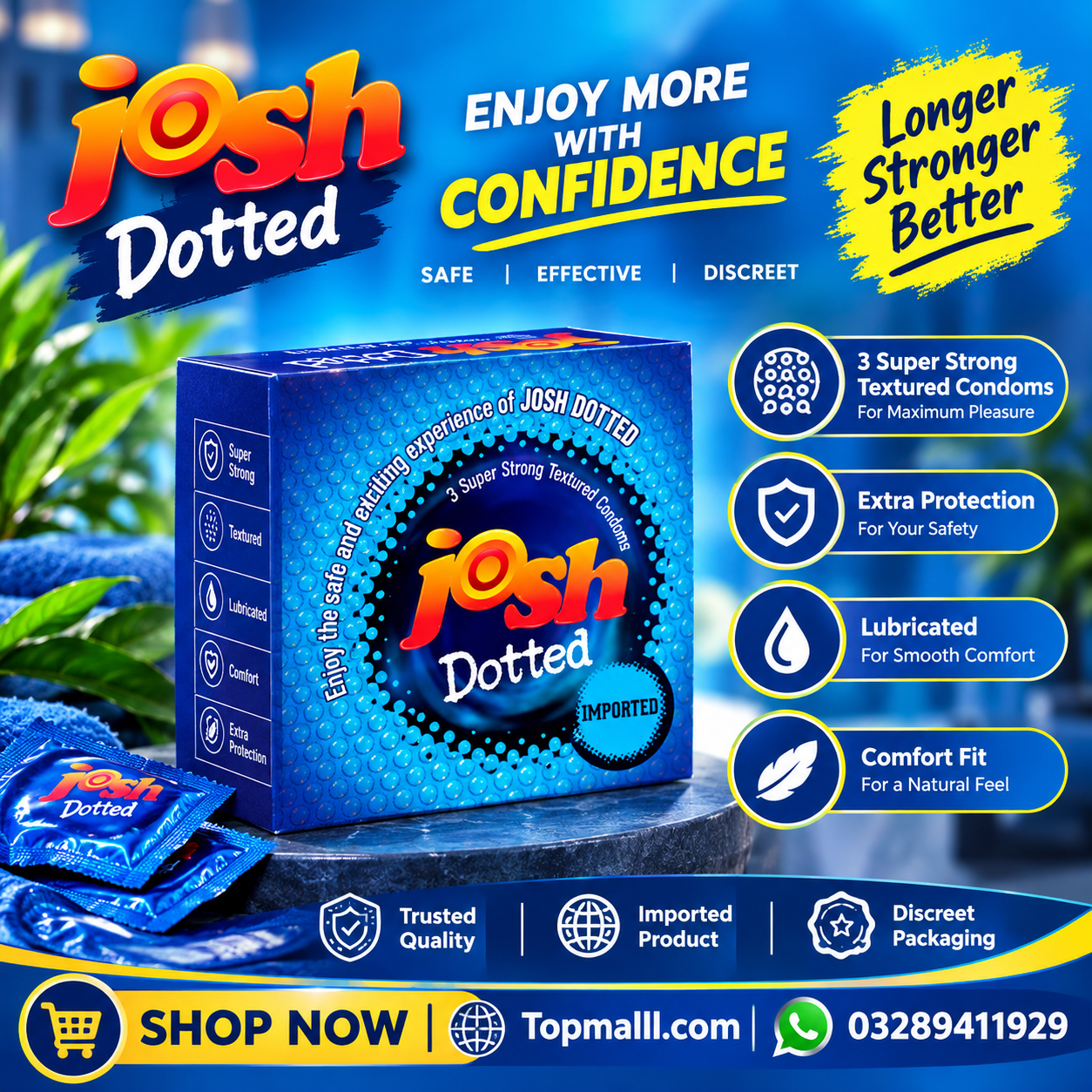 Buy Josh Dotted Condom In Pakistan