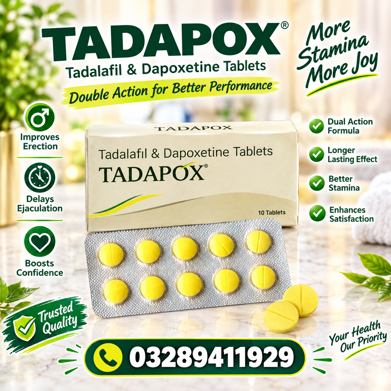 Dapox 60mg Tablet (Dapoxetine) Price In Pakistan  