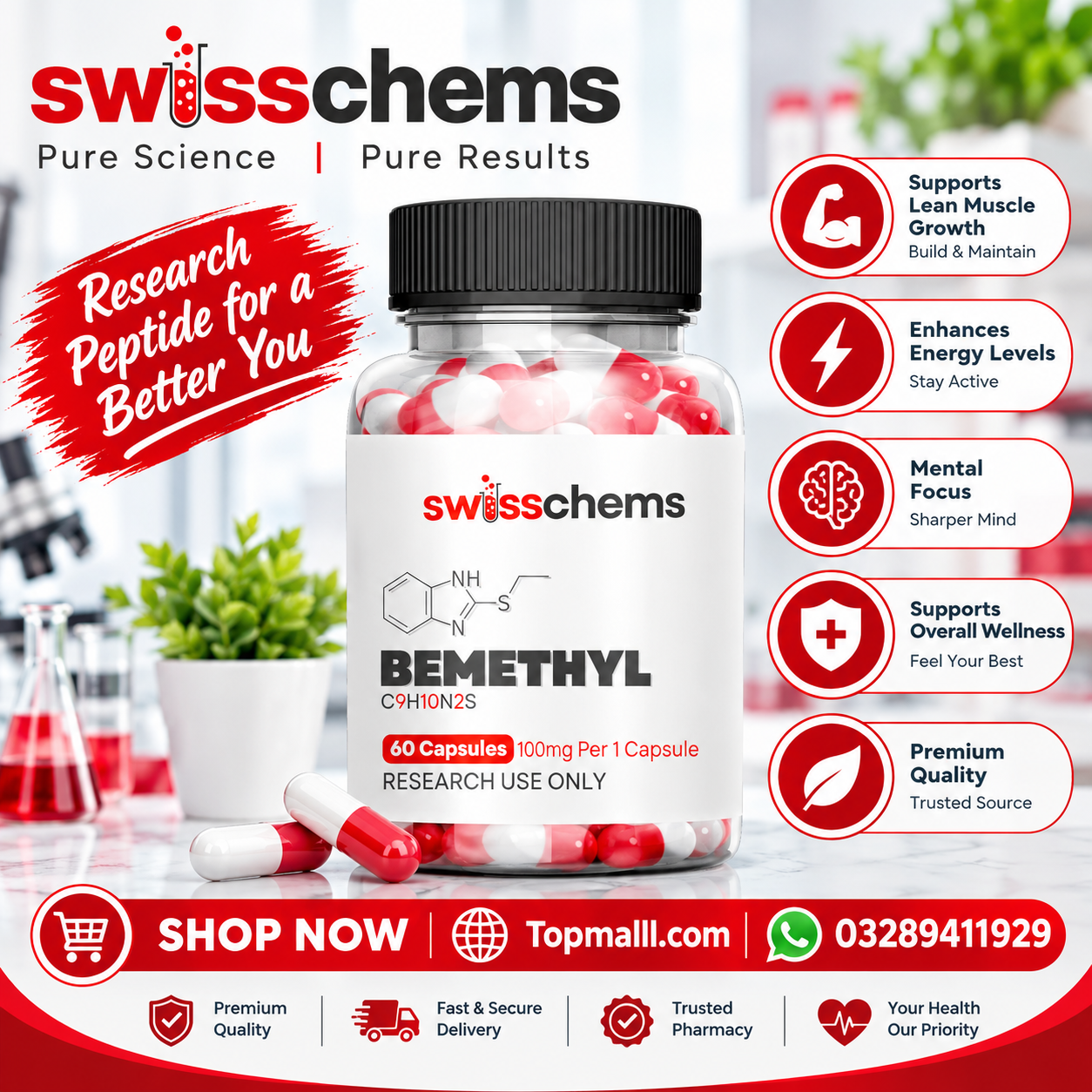 Bemethyl 100mg 60 Capsules Price in Pakistan
