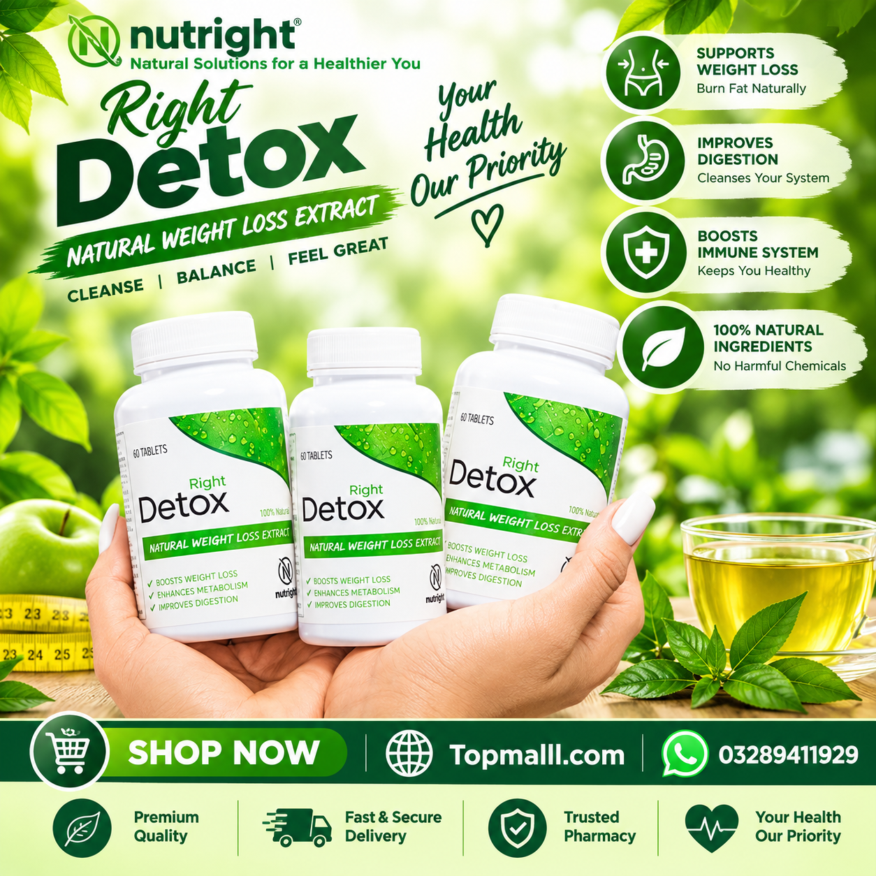 Buy Right Detox - 100% Natural Weight Loss Extract Online In Pakistan