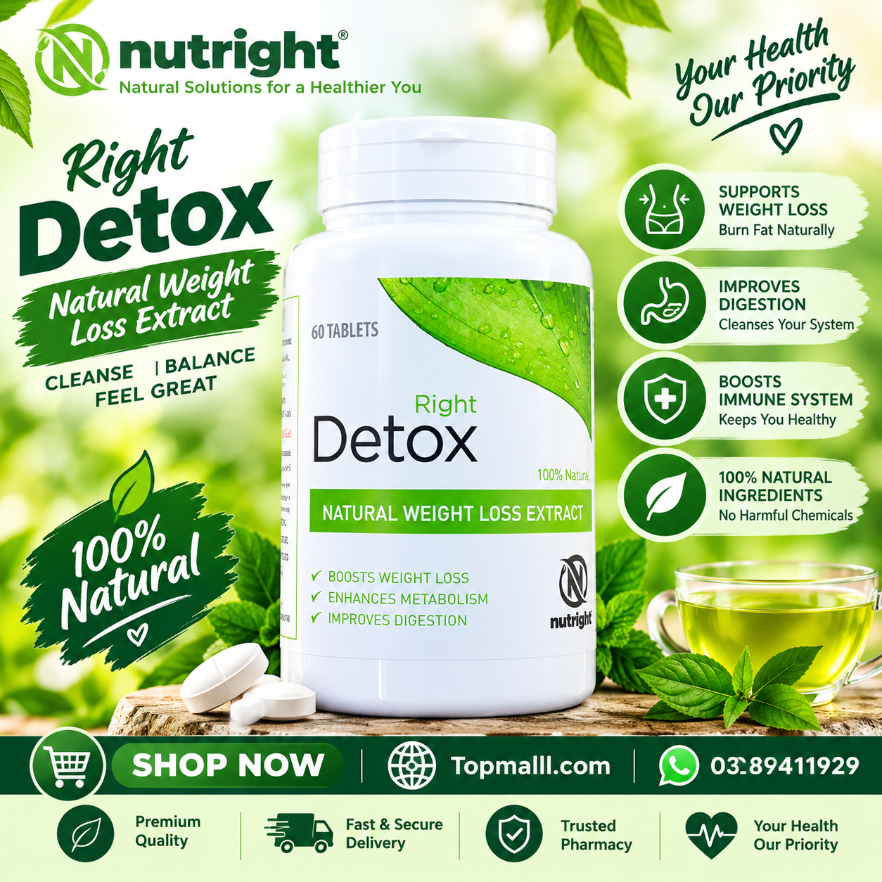 Nutright Right Detox Weight Loss Supplement Price In Pakistan