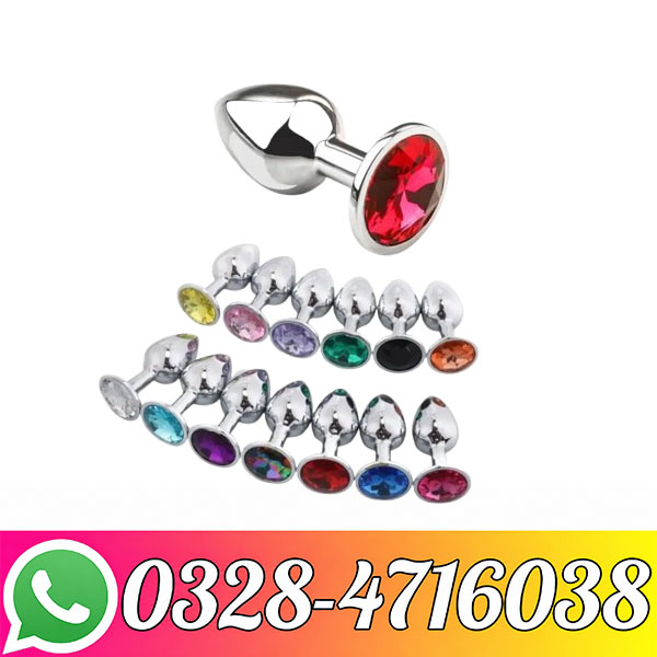 Metal anal butt plug crystal jewellery