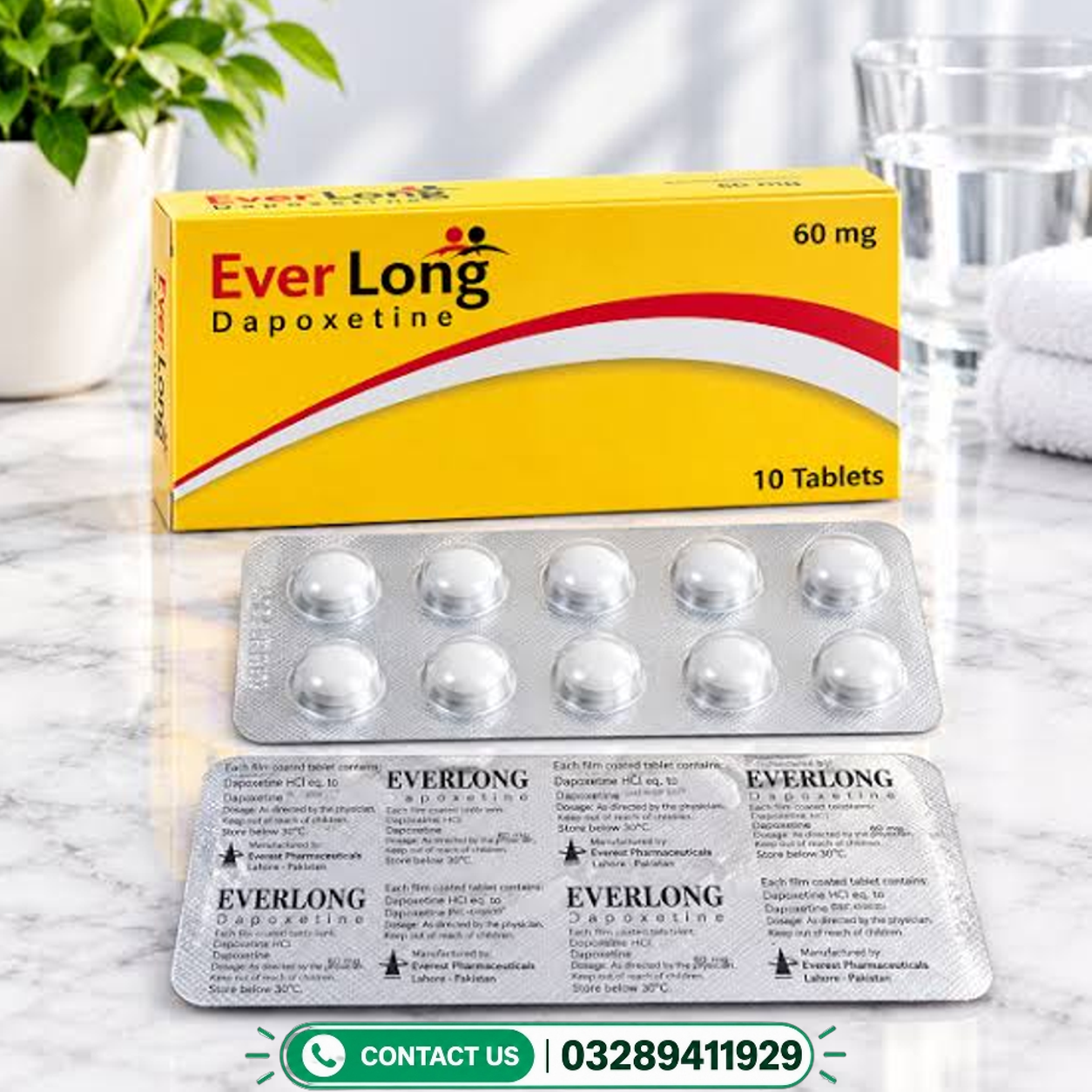 Everlong 60mg Tablets (Dapoxetine) in Pakistan