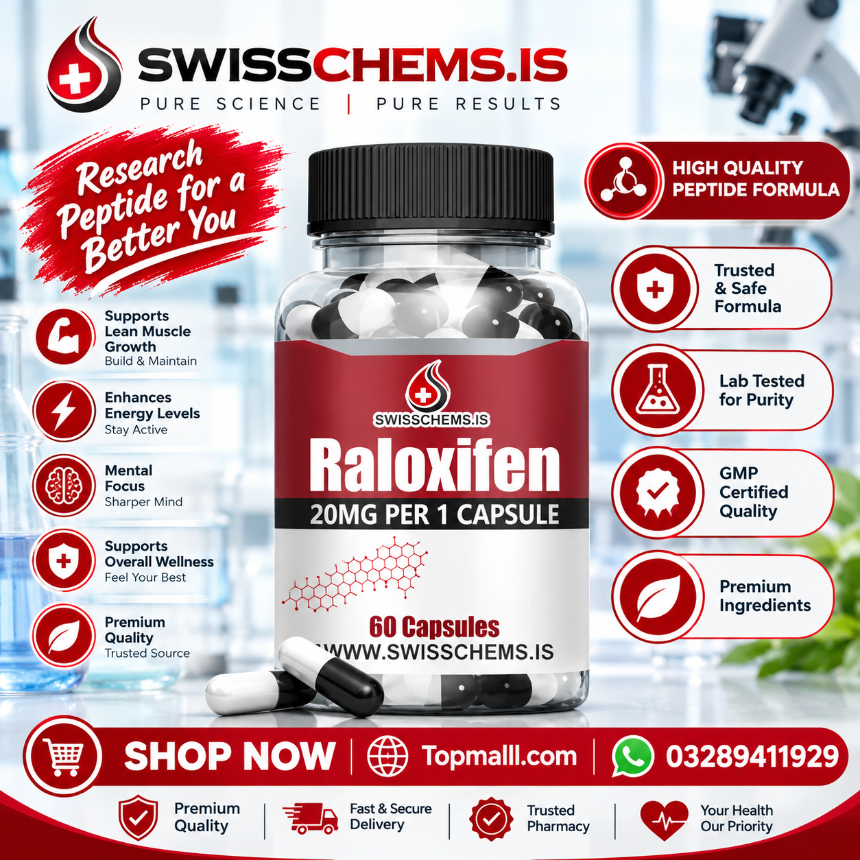 Swisschems Raloxifene 1200mg-20mg Capsules in Pakistan