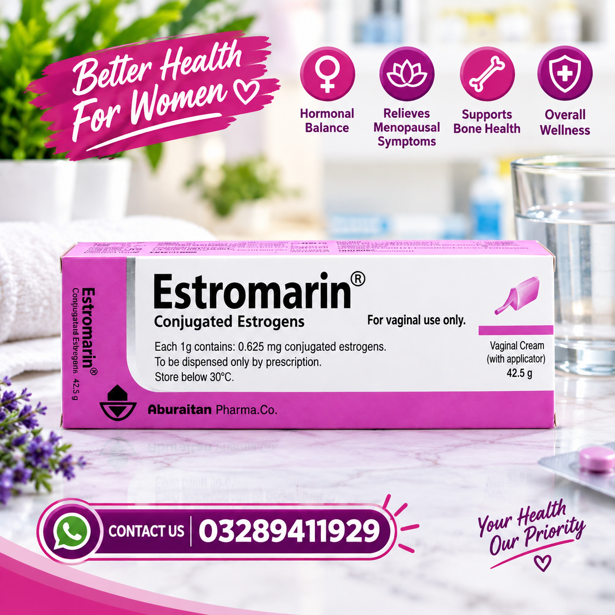 Estromarin Conjugated For Vaginal Use In Pakistan