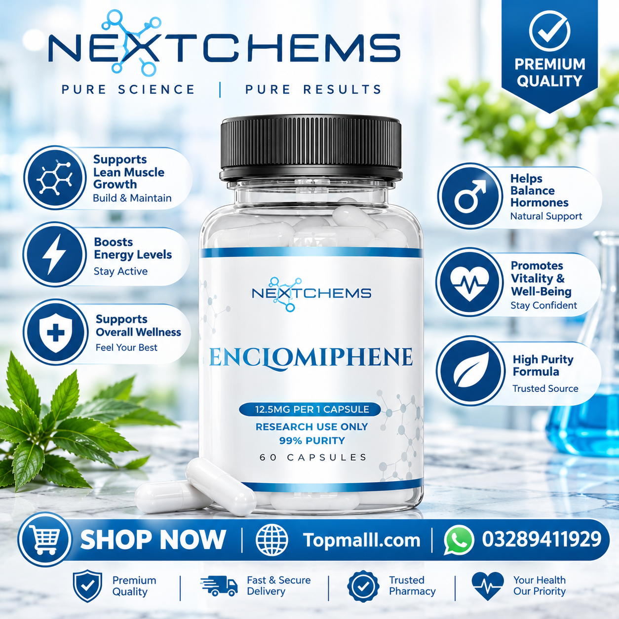 Next Chems Enclomiphene 12.5mg Capsules In Pakistan