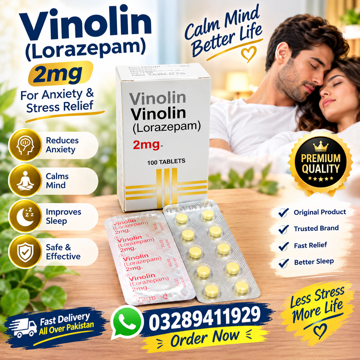 Vinolin Lorazepam 2mg Tablets In Pakistan