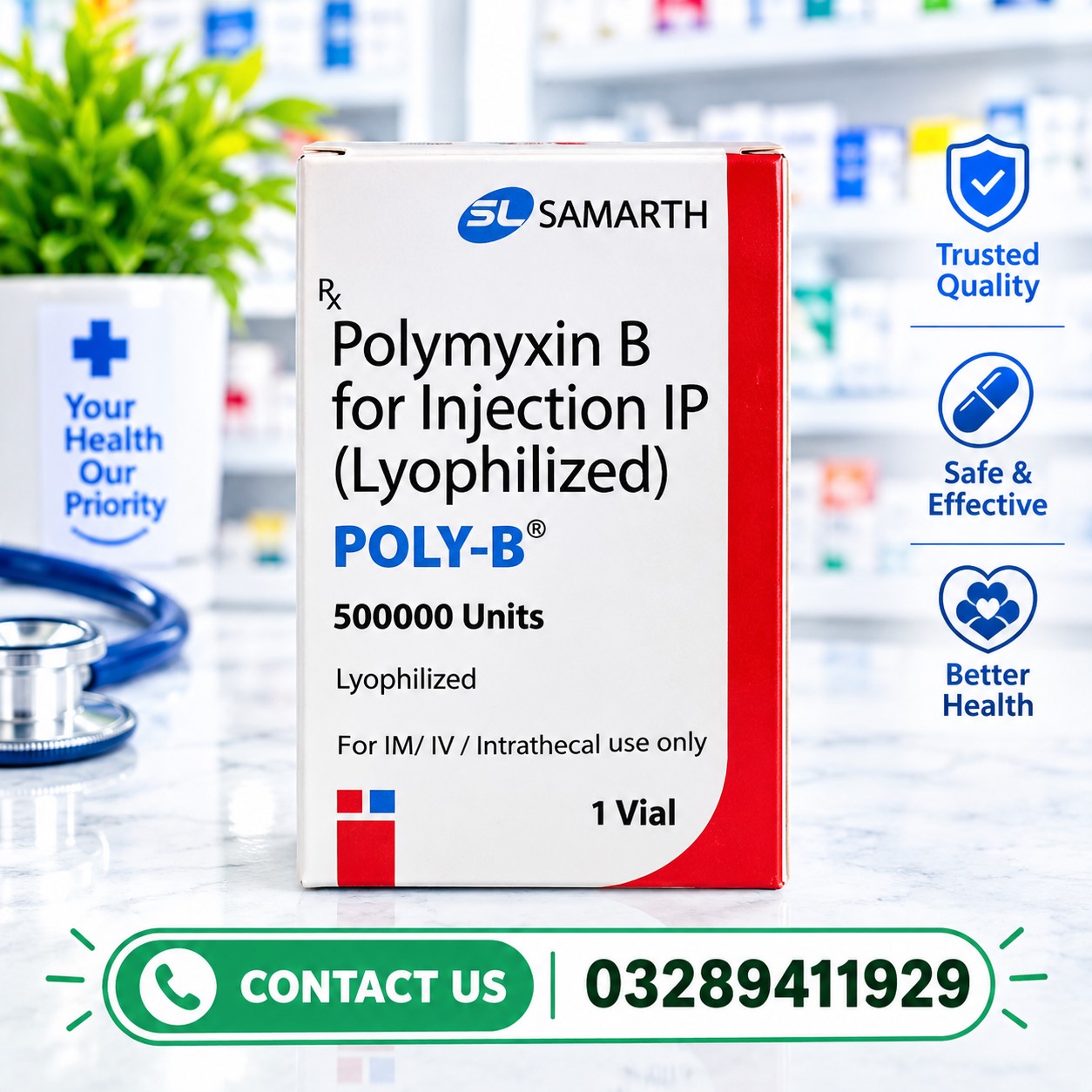 Polymyxin B For Injection 500000 Iu Price In Pakistan