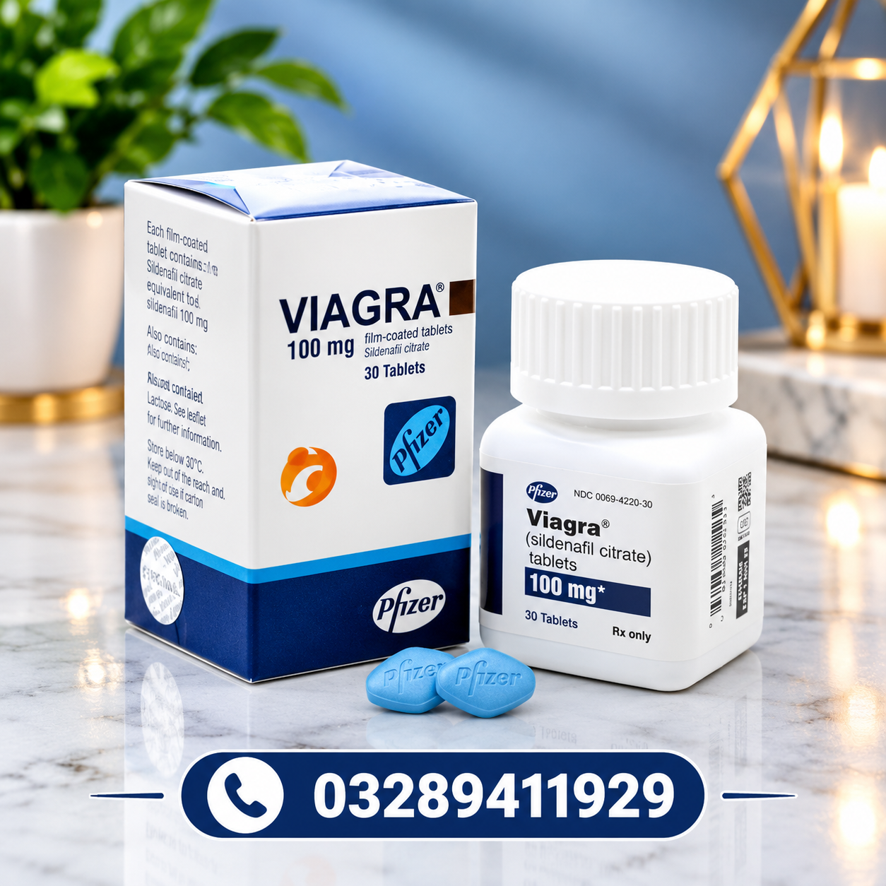 Pfizer Viagra (USA) 100mg 30 Tablets Bottle Price In Pakistan