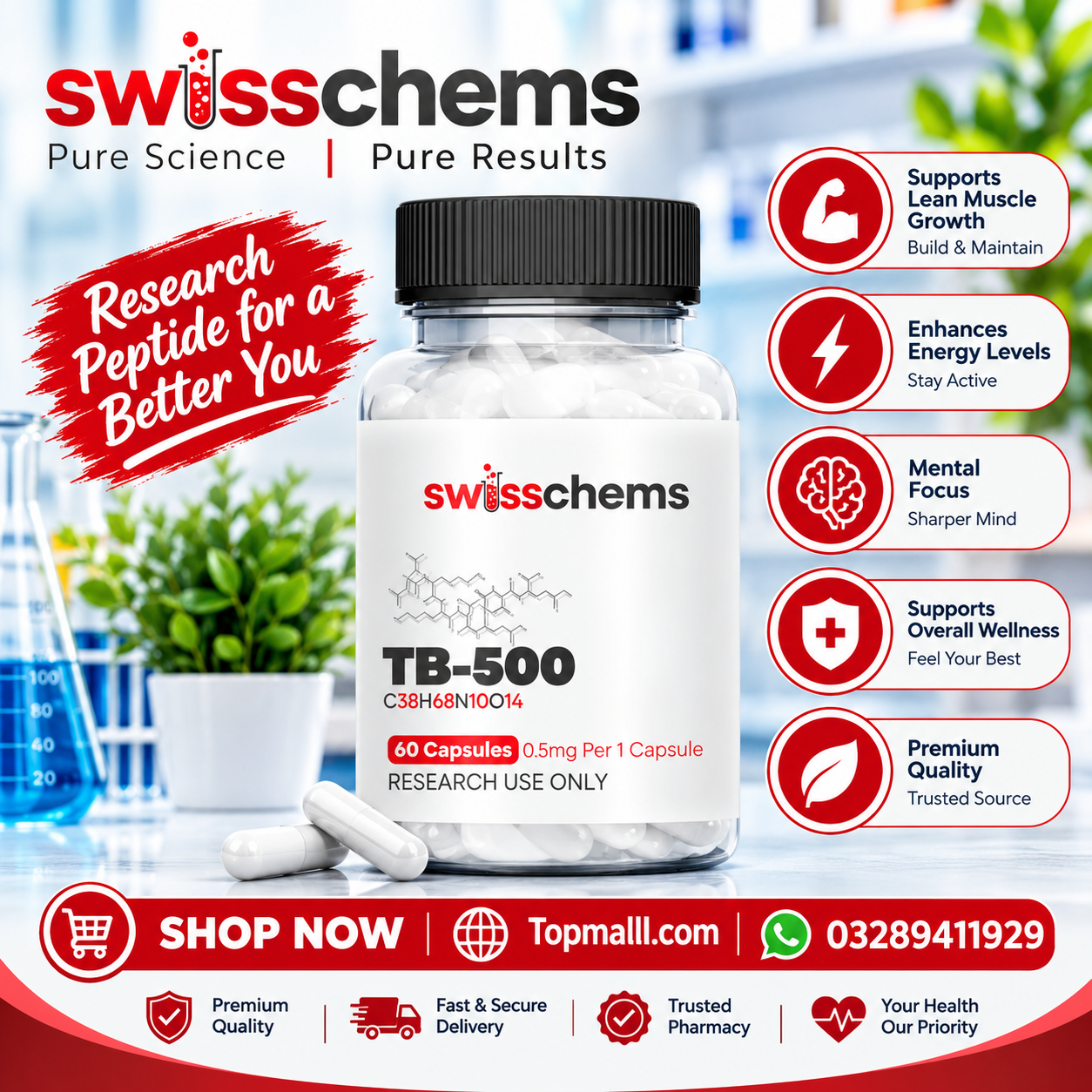 TB-500 0.5Mg 60 Capsules Price In Pakistan